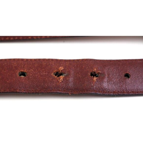 1897 BROWN GENUINE LEATHER 1 1/8"Wd STITCHED CASUAL DRESS MEN'S BELT Sz 32 (F74 - Picture 16 of 16